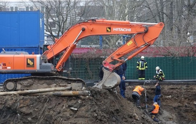 Rhein Main Halle – Gasleitung auf Baustelle beschädigt