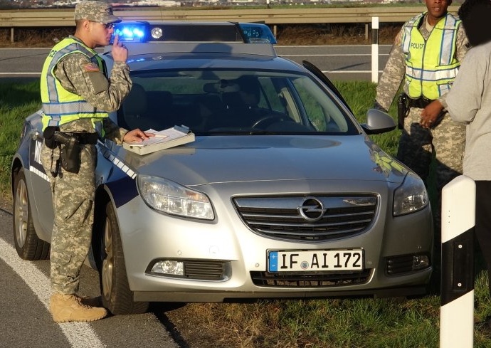 US-Polizei nach Unfall im Einsatz