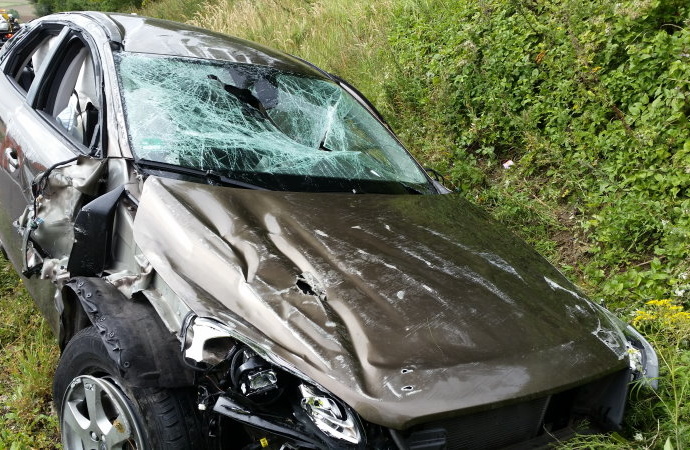 Langer Stau nach Unfall auf der A7