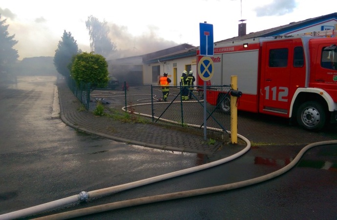 Brand einer Lackiererei in Osthessen