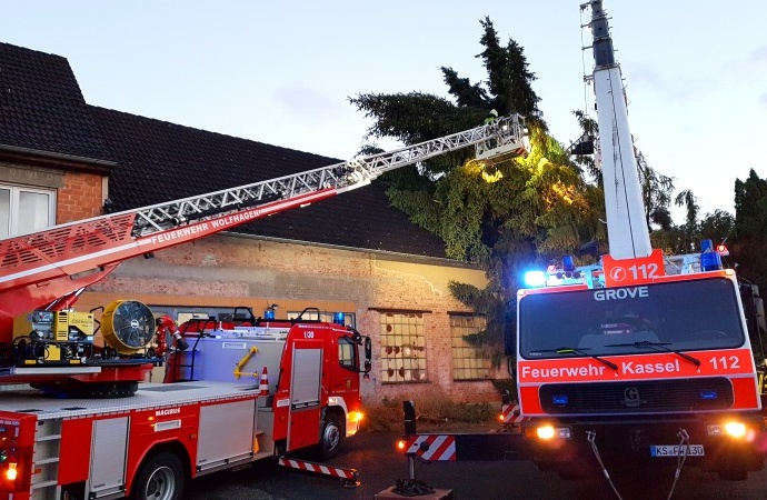 Windhose verwüstet Espenau – Unwettereinsätze in Wolfhagen