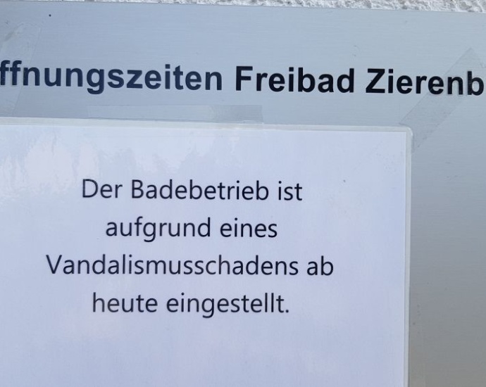 Randalierer im Schwimmbad Zierenberg