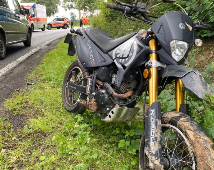 17-jähriger mit Krad verunfallt – Hubschrauber im Einsatz