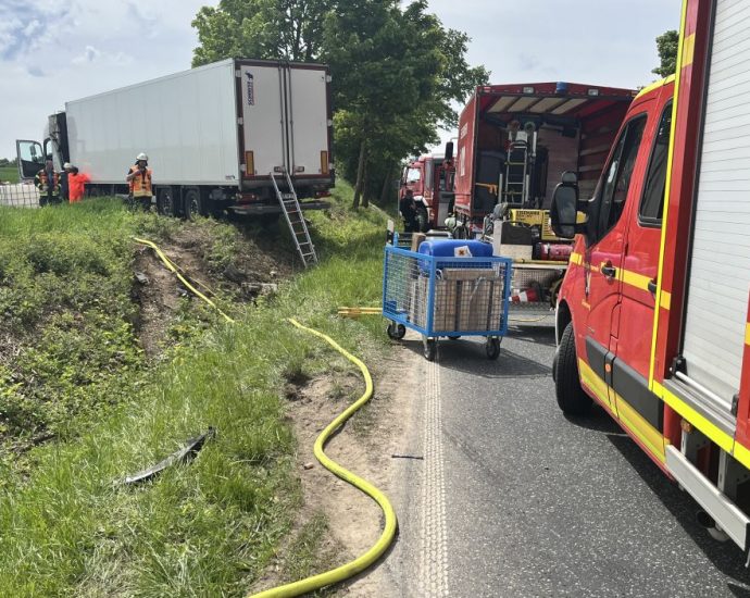 Schutzengel-Einsatz! – LKW weicht stürzenden Motorradfahrer auf B3 aus