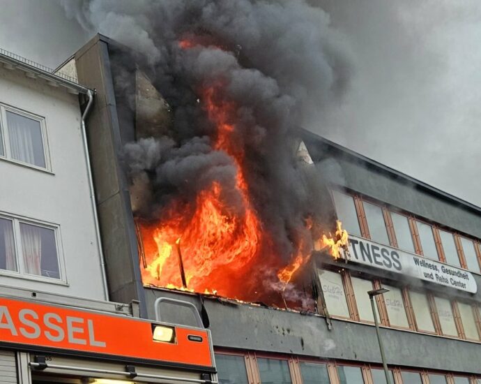 Fitnessstudio brannte in der Kasseler Innenstadt