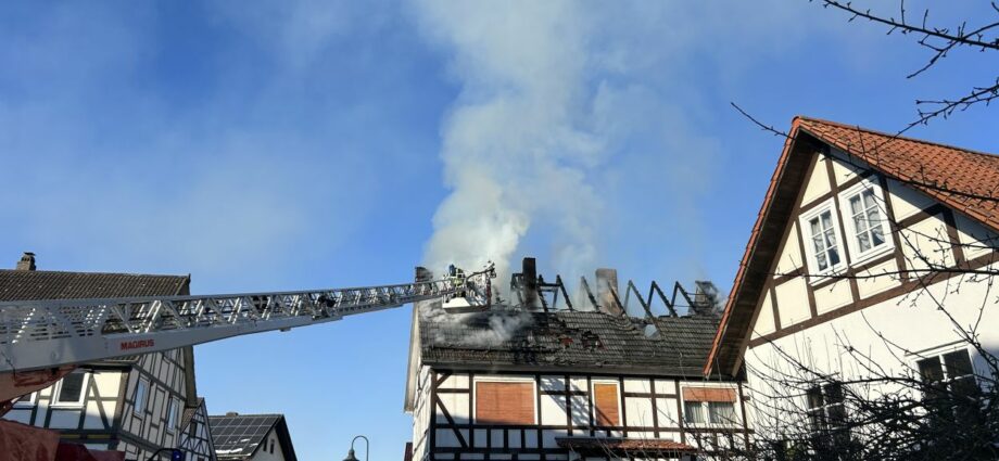 WMK: Dachstuhlbrand in Vierbach